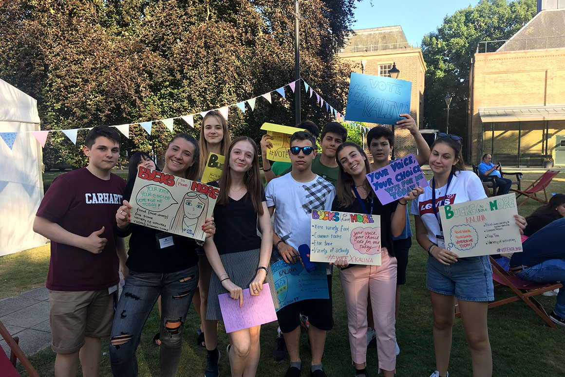 Bucksmore students with posters at St Hildas College