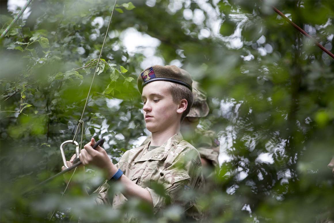 Berkhamsted School student in army CCF uniform
