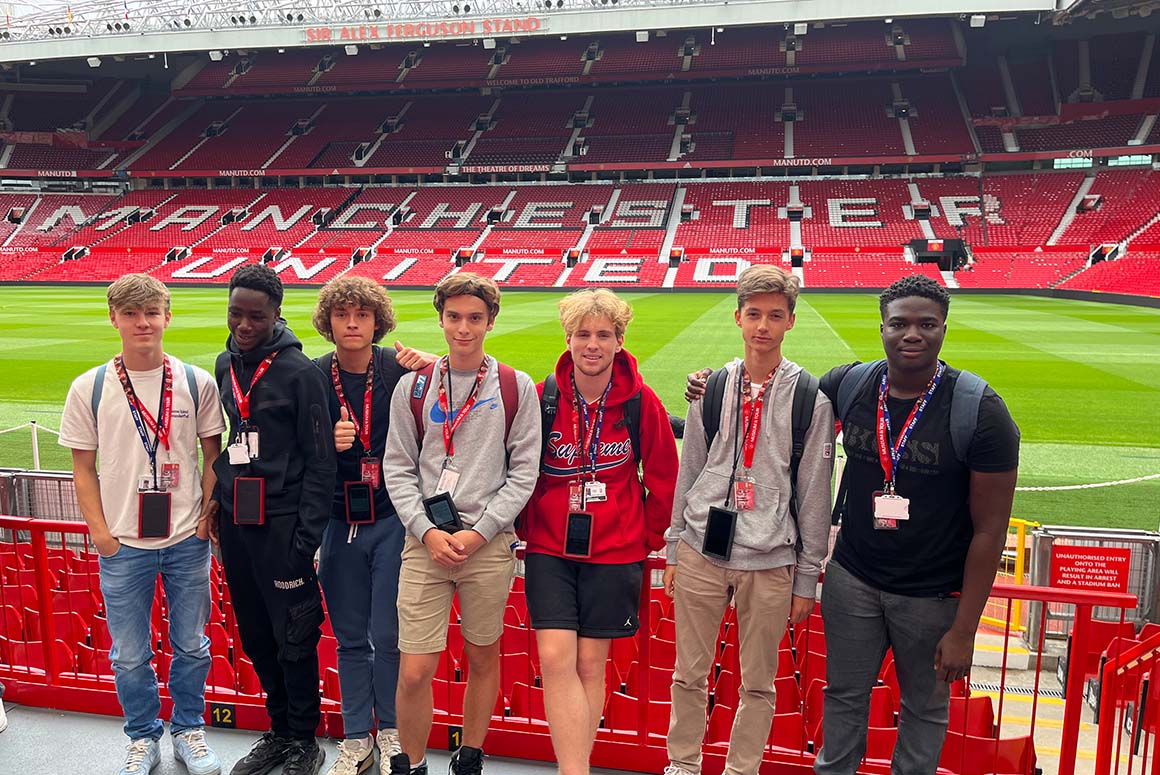 Sedbergh Summer School students at Old Trafford Stadium